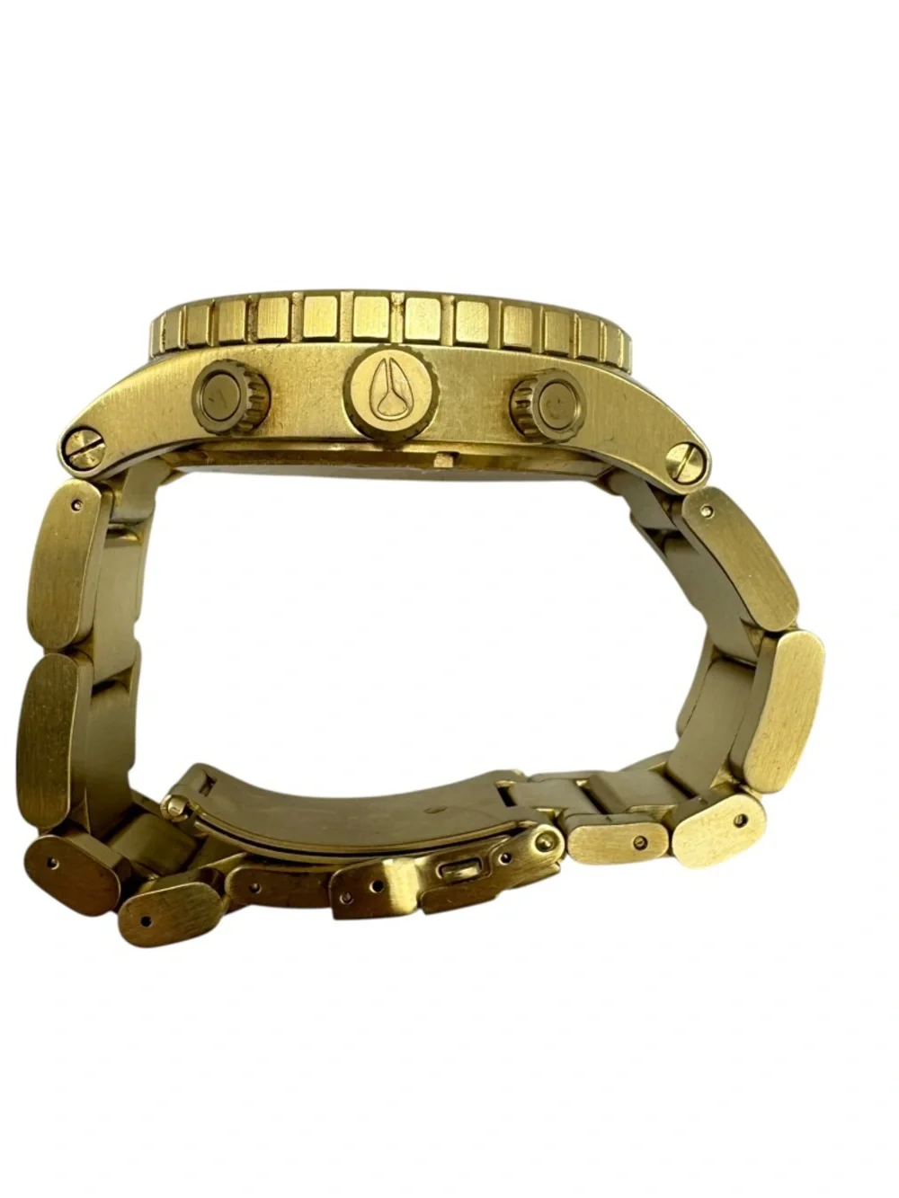 Nixon Men’s 51-30 Chronograph Watch, 51mm All Gold‎ Needs Battery Professional